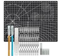FANFX 44PCS A4 Cutting Mat Kit, A4 Mat for Carving Crafts, Cutting Board for Sewing Self Healing Cutting Mat (Black)
