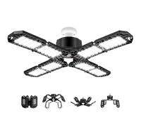 FANFX Garage Light 150W Led Garage Ceiling Lights 50000H Super Bright Workshop Light 6500K Garden Shed Lighting with 8 Adjustable Lights Panels