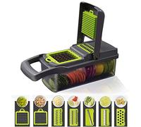 FANFX Vegetable Chopper Set Food Slicer Dicer 16 in 1 Kitchen Mandolin Kit Potato Cheese Salad Cabbage Julienne Zoodle Maker Fruits Veg Slicer