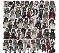 FANG-50 Pcs Vampire Girl Doodle Stickers DIY Decorative Guitar Luggage Notebook Waterproof Stickers