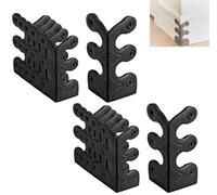 Fangatu Baseboard Corner Protectors, Solid Brass Skirting Board Corner Protectors, 2026 Upgrade Baseboard Corner Protectors (Black,12Pcs)