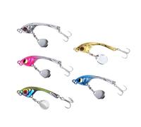 FANGBLUE Blade Baits Metal VIB Fishing Lure 3/4oz(20g) Hard Spinner Blade Baits Long Casting Jigging Spoon for Bass Walleye Trout Fishing Accessories (5 Pack)