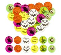 FangBoJie Pack of 24 Halloween Bouncy Balls Glow-in-the-Dark Jumping Balls, 32 mm Rubber Ball Jumping Ball for Halloween Party Favours Toy Gift Trick or Treat (Colours)