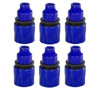 FangBoJie Pack of 6 Irrigation Hose, Plastic Hose Connector, Hose Adapter, Garden Hose Accessories for 8/11 mm Micro Hose Pipe Garden Irrigation System (Blue)