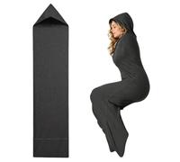 FANGCCC Sleep Pod, 360 Wrap Compression Sleep Sack with Hood and Foot Opening, Soft Breathable Wearable Sleeping Bag, Stretch Sleeping Pod, Wearable Blanket, Sensory Compression Blanket (M)