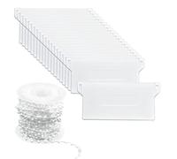 Fangehong 20 Pcs Vertical Blind Weights and Chains 10m, Replacement Bottom Slats Spares, Chain for Home Office Vertical Blinds Accessories, White (127 mm)