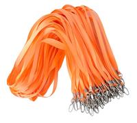 Fangehong 50 Pcs Lanyards for Neck Bulk, Neck Strap with Metal Swivel Hook for ID Name Badge Holder Pass Card Keys Whistle, Quick Release Lanyard for Visitors Student Doctors Staff (Orange)