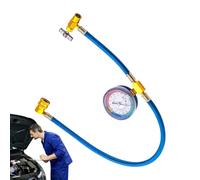Fangfhai AC Charge Hose with Gauge, AC Hose for Car, Low-Loss Leak-Proof Anti-Backflow Refrigeration Tube for Home RV Refrigerator Car Auto Repair