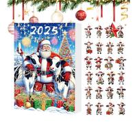 Fangfhai Countdown Calendar,Advent 24 Cow Days Countdown Calendar | Festive Figures Decor Ornament for Tree Women Toddler Men Offices Boy Vacation Wedding Kids Adult Holiday