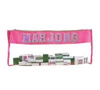 Fangfhai Mahjong Carrying Bag - Large Zippered Mahjong Accessory Bag | Clear Protective Organizer for Travel Studio Daily Competition Outdoor Party Teens Picnic Game Night Adults