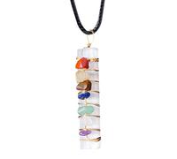Fangfhai Stone Pendants for Jewelry Making - Colorful Jewelry Pendants | Wire Wrapped Necklace Natural Gems Handmade Fashion Accessory for Men Yoga Daily Formal Occasion