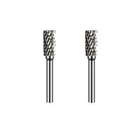 FANGHUIER 2 Pcs Tungsten Carbide Burr Cylindrical File Double Cut Rotary Burrs File Grinding Burr Cutter Bits for Grinder Drill and Straight Edge/Etraight Edge Tool/Knife Edge Bit[49 * 6MM]