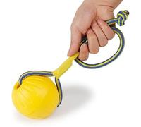 FANGHUIER Dog Rope Ball Ball on a Rope Dog Toy Natural Elastic Rubber Dogs Balls Chew Toys for Small Dogs (9cm)