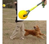 FANGHUIER Dog Rope Ball Ball on a Rope Dog Toy Natural Elastic Rubber Dogs Balls Chew Toys for Small Dogs(7cm)