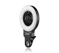 Fangirl by Remi: 2-in-1 Clip on Phone Fan and Selfie Ring Light (Black)