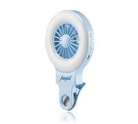 Fangirl by Remi: 2-in-1 Clip on Phone Fan and Selfie Ring Light (Blue)