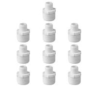FangKingNo 10PCS 1" to1/2"PVC Reducing Nipple Male Thread to Male Thread Coupling for PIPE Pressure Fittings Male Adapter Connector White (1 Inch to 1/2 Inch)