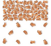 Fangleland 200PCS Capybara Theme Confetti Double Sided, Brown Cartoon Capybara Table Scatters Decorations, Capy Birthday Baby Shower Party Table Decor Supplies