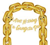 Fangleland Hip Hop Party Decorations Ain't Nothing But a Gangsta Banner Jumbo Chain Balloons Retro 70s 80s 90s Inflatable Radio Boombox Decor