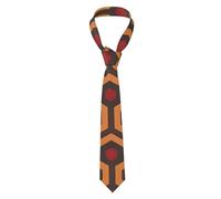 FANGLIYN Men'S Silk Tie, Shining Overlook Printed Tie, 3.15 Inches Wide, For Business, Birthday, Wedding, Banquet Party