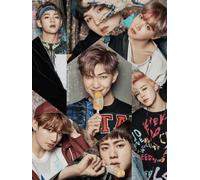 FANGMKJ DIY 5D Diamond Painting Kits for Adults Kids,BTS,Full Drill Diamond Embroidery Kits Cross Stitch Pictures Arts Craft Home Wall Decoration-23.6x35.4inch