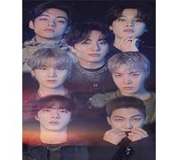 FANGMKJ DIY 5D Diamond Painting Kits for Adults Kids,BTS,Full Drill Diamond Embroidery Kits Cross Stitch Pictures Arts Craft Home Wall Decoration-23.6x35.4inch