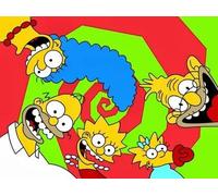 FANGMKJ DIY 5D Diamond Painting Kits for Adults Kids,The Simpsons,Full Drill Diamond Embroidery Kits Cross Stitch Pictures Arts Craft Home Wall Decoration-15.7x19.7inch
