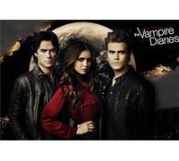 FANGMKJ DIY 5D Diamond Painting Kits for Adults Kids,The Vampire Diaries,Full Drill Diamond Embroidery Kits Cross Stitch Pictures Arts Craft Home Wall Decoration-11.8x15.7inch