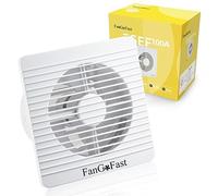 FanGoFast 100mm Bathroom Extractor Fan, 12W Bathroom Fan Quiet with Backflow Flap for Ventilation in Bathroom and Toilet Kitchen Against Moisture and Mould Without Timer (100A)