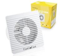 FanGoFast Bathroom Extractor Fan with Timer 4inch/100mm Bathroom Fans Quiet 12 W Powerful Wall/Ceiling Exhaust Fan for Kitchen Home Bathroom Toilet