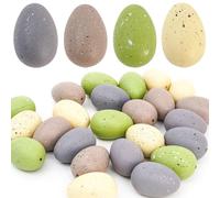 Fangoo 24 Pcs 6cm Easter Speckled Eggs Plastic Easter Eggs Decorations Rustic Easter Bowl Basket Vase Fillers Table Decorations for Spring Decor Farmhouse Holiday Party