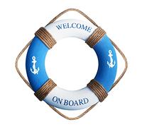 Fangoo 30CM Nautical Life Ring Decoration Nautical Decorative Life Ring Beach Lifebuoy Decor Life Ring Wall Art for Home Wall Door Hanging Decoration