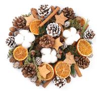 Fangoo Christmas Scented Potpourri Bag Decorating Bowl Filler for DIY Craft | Cinnamon Pine Cones Dried Plant Vase Filler for Christmas Tree Ornament Table Centerpiece Wreath Winter Wedding Holiday Decor