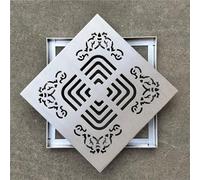 Fangool Trench Drain System,Channel Drain with Grate , Customizable Outdoor Patio Well Drain Strainers Decor(40x40x3 cm (15.8x15.8x1.2 in))