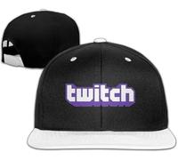 FANGQIYUAN Twitch Logo Adjustable Snapback Hip-hop Cap Baseball Hats White