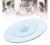 FANGQMM Heavy-Duty Tempered Glass Lazy Susan 60cm/23.6in