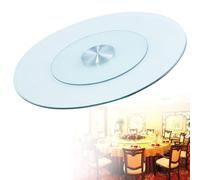 FANGQMM Tempered Glass Rotating Tray, Lazy Susan Turntable 60cm/23.6in