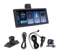 Fangxuee 10.26IN Car Touch Screen Carplay Android Auto with Backup Camera, 4K/1080P Dash Camera for Front Rear, Mirror Link, WiFi