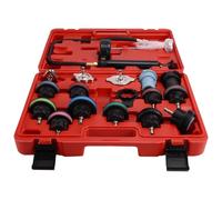 Fangxuee 18pcs Universal Radiator Pressure Tester Kit, Coolant Pressure Tester Kit Coolant Vacuum Refill Kit for Cooling System