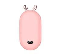 Fangxuee 2 in 1 Pocket Hand Warmers Mini Portable Molecular Heater Battery 5200mAh Hand Warmers Mini Digital Display Adjustable Portable Hand Warmer Winter Gift B