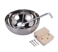 Fangxuee 20CM Steam Room Stainless Steel Sauna Bowl Aroma Bowl Essential Oil Bowl Sauna Room Accessories Spa Essential Oil Bowl