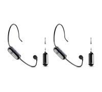Fangxuee 2Pcs 2.4G Wireless Microphone Headset Dual-Mode Mic forAmplifiers andStage Speakers forVoice Amplifiers, Speakers, Karaoke, Teaching, Outdoor Speeches Teachers andPresenters