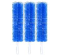 Fangxuee 3 Pcs Cobweb Duster Bendable Fan Duster Plastic Dust Cleaner Microfiber Head Ceiling Brush Reusable Dirt Remover for Fan