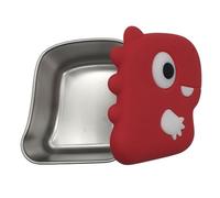 Fangxuee 304 Stainless Steel Dinosaur Snack Box Food Preservation Box Food Storage Box Red