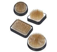 Fangxuee 4 Pcs Japanese Ikebana Kenzan Kit for Flower Arrangement,2.4in Round,1.6in Square,2.1in X 1.4in Rectangle & 1.in Round