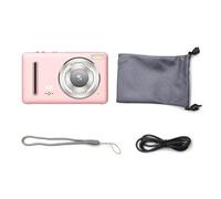 Fangxuee 4K Ccd Digital Camera Photography Camera, Video Blog Camera, Film Camera, 4K 30FPS Mini Camera for Teenagers Pink