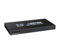 Fangxuee 4K -Compatible 8X1 Quad Multi-Viewer Screen Divider Eamless Switching Multi-Screen Display Video Splitter UK Plug