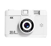 Fangxuee 4K Retro Digital Camera Video Instant Thermal Camera Camera with Flash & Filt White