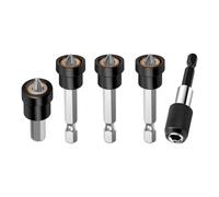 Fangxuee 5pcs Premium Magnetic Drywall Screw Setter- PH2 Bits for Plasterboard Sheetrock Screw 1/4 Inch Hex Positioning Bit B