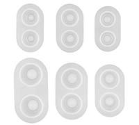Fangxuee 6 Sizes/Set Bjd Doll Heavy Pupil Eye Clear Silicone Mold Base Pressure Diy Bjd Eye Materials - 14X7Mm; 16X6Mm; 16X8Mm; 18X9Mm; 20X11Mm; 22X11Mm Mixed